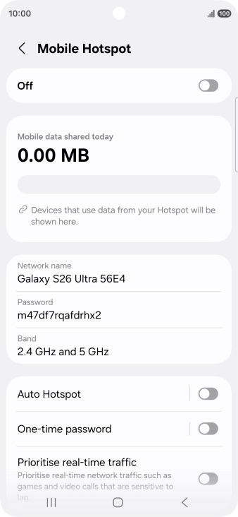 Press Network name.