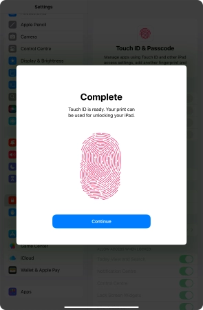 Press Continue. If you haven't previously selected a lock code, key in a code of your own choice twice. Press Continue. If you haven't previously selected a lock code, key in a code of your own choice twice.