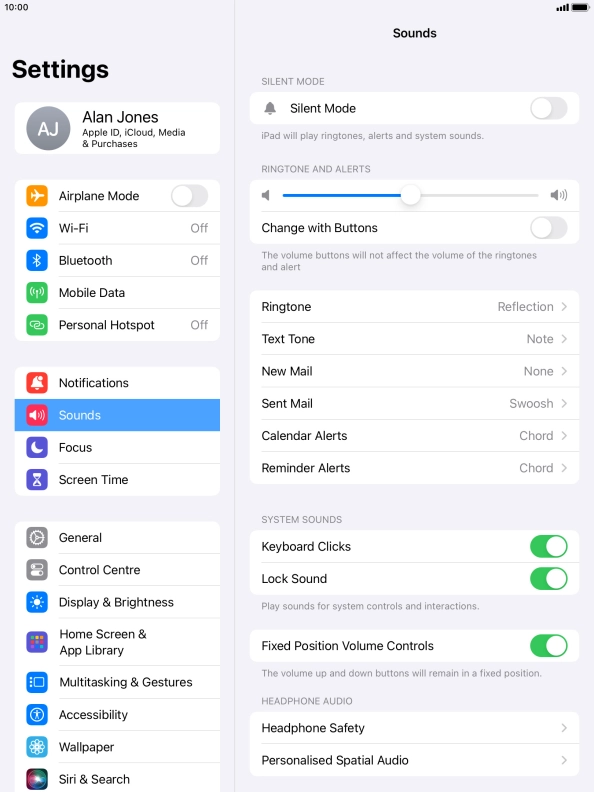 Press Text Tone.
