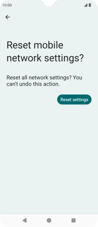 Press Reset settings. Press Reset settings.
