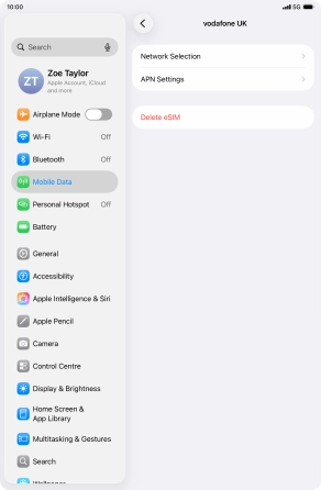 Press APN Settings.