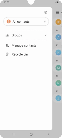 Press Manage contacts. Press Manage contacts.