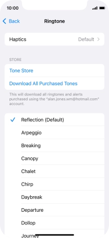 Press the required ring tones to hear them.