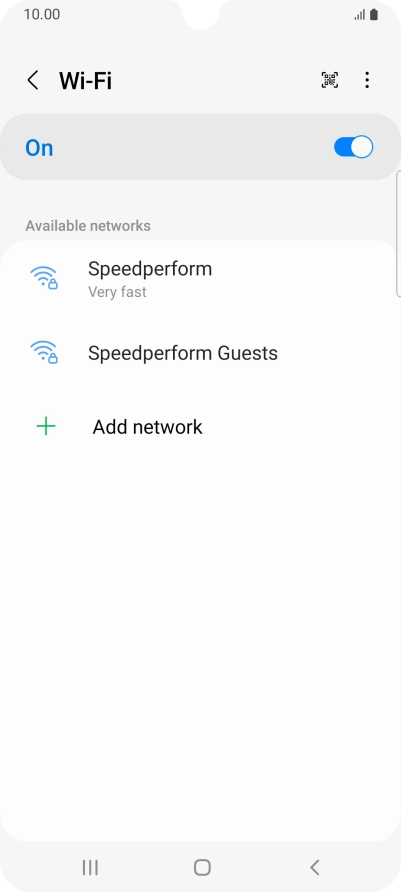 Press the required Wi-Fi network. Press the required Wi-Fi network.