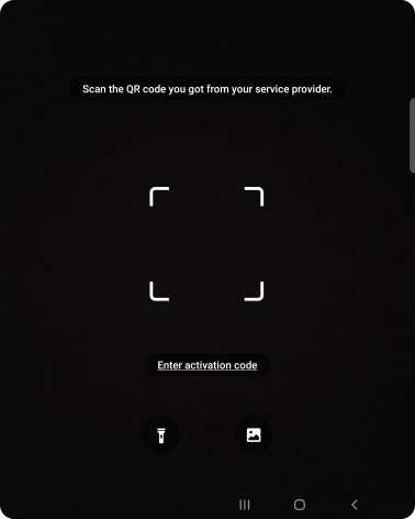 Place the QR code you've received inside the phone camera frame to scan the code. If you’ve deleted your eSIM, you can re-add it using your existing QR code. If you’re having problems, see our FAQ.
