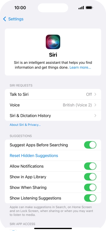 Press Talk to Siri.