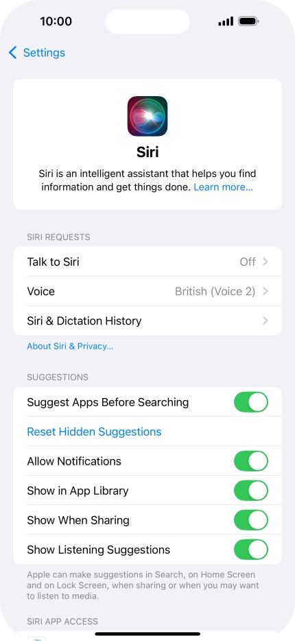 Press Talk to Siri.