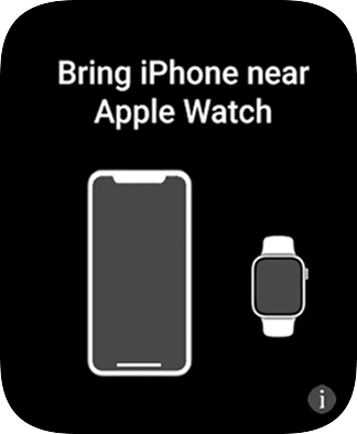 Place your Apple Watch next to your phone. Place your Apple Watch next to your phone.