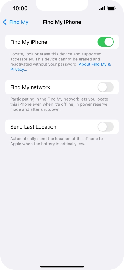 Press the indicator next to Press the indicator next to