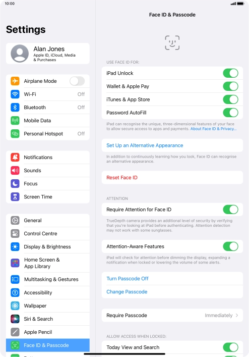 Press the indicators next to the required settings to turn them on or off. Press the indicators next to the required settings to turn them on or off.