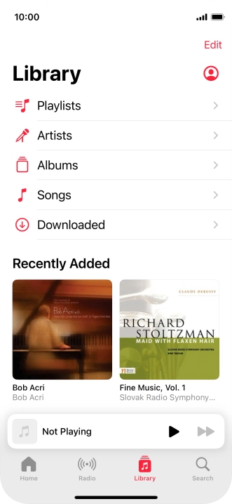 Press Playlists.