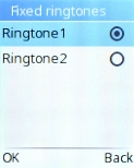 Highlight the different message tones to hear them. Highlight the different message tones to hear them.