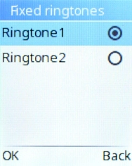 Highlight the different message tones to hear them. Highlight the different message tones to hear them.