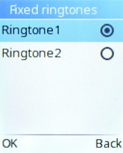 Highlight the different message tones to hear them. Highlight the different message tones to hear them.