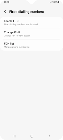 Press Enable FDN.