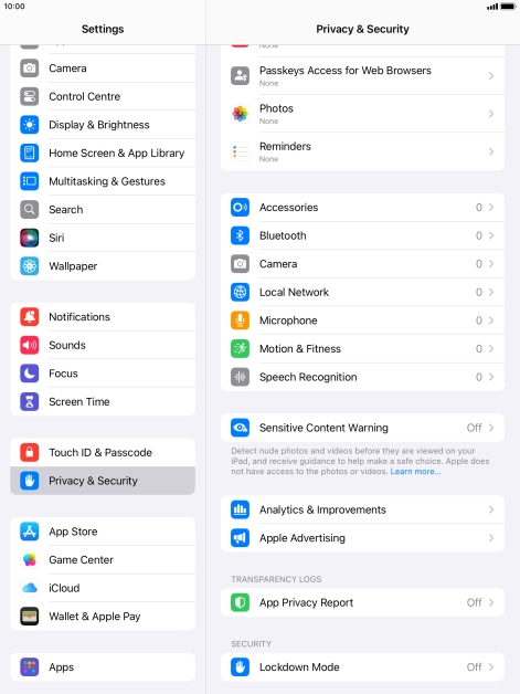 Press App Privacy Report. Press App Privacy Report.