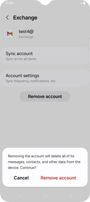 Press Remove account. Press Remove account.