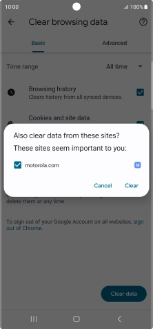 Press Clear.