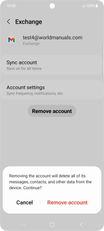 Press Remove account. Press Remove account.