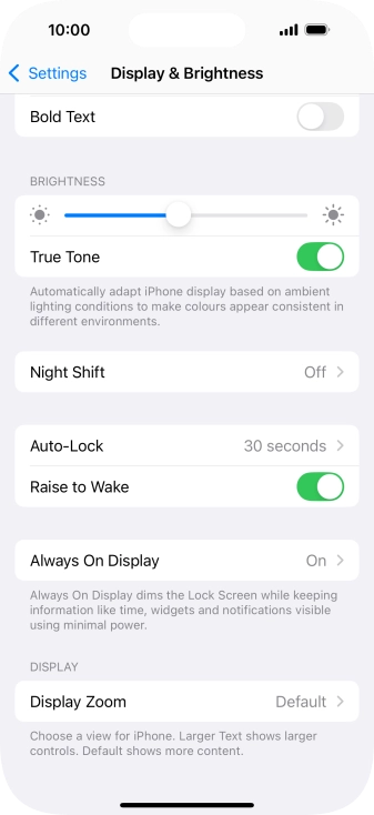 Press the indicator next to 