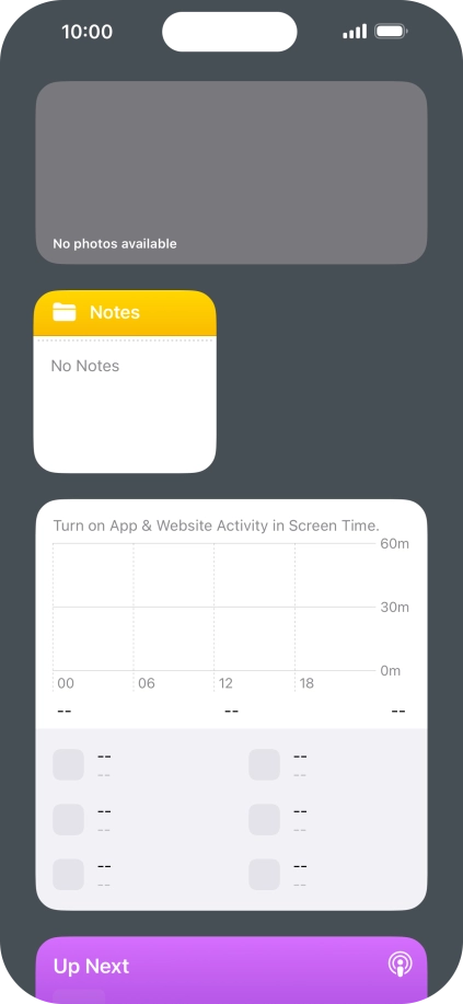 Press and hold the required Widget Stack. Press and hold the required Widget Stack.