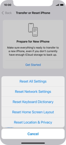 Press Reset Network Settings.
