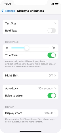 Press the indicator next to 
