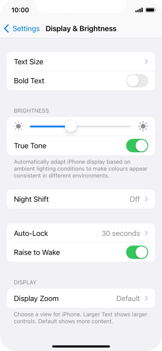 Press the indicator next to 