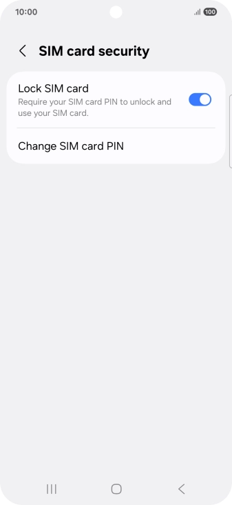 Press Change SIM card PIN.