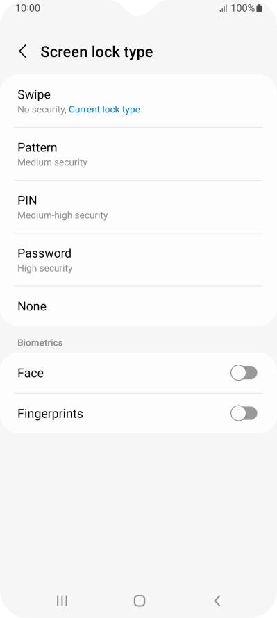 Press Fingerprints.
