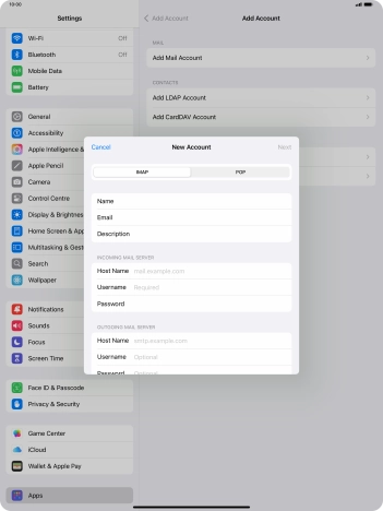 Press IMAP. Press IMAP.