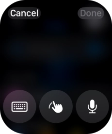 Press the microphone icon to turn on voice input.
