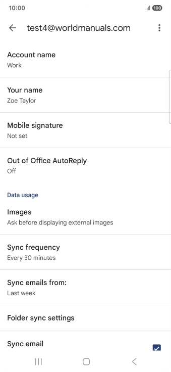 Press Account name and key in the required name.