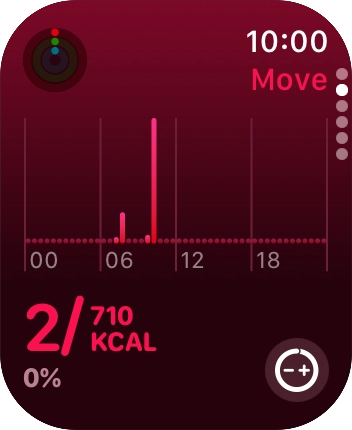 Keep sliding upwards to see the number of steps, distance and number of floors you've covered.