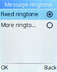 Select Fixed ringtones. Select Fixed ringtones.
