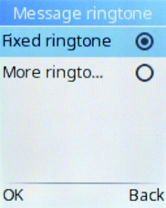 Select Fixed ringtones. Select Fixed ringtones.