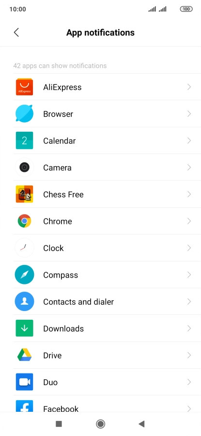 Press the required app. Press the required app.