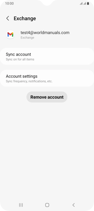 Press Remove account.