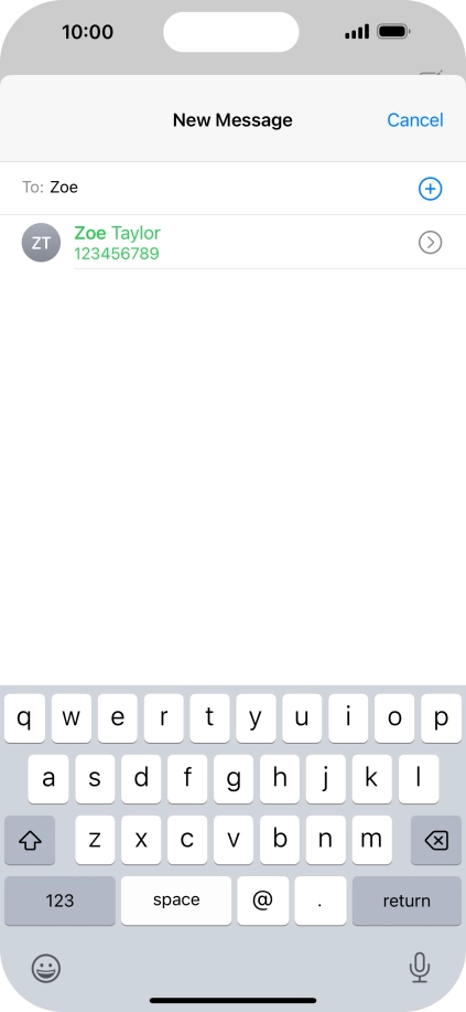 Press the required contact. Press the required contact.