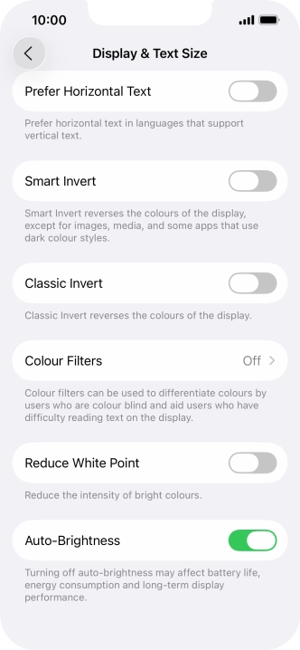 Press the indicator next to 