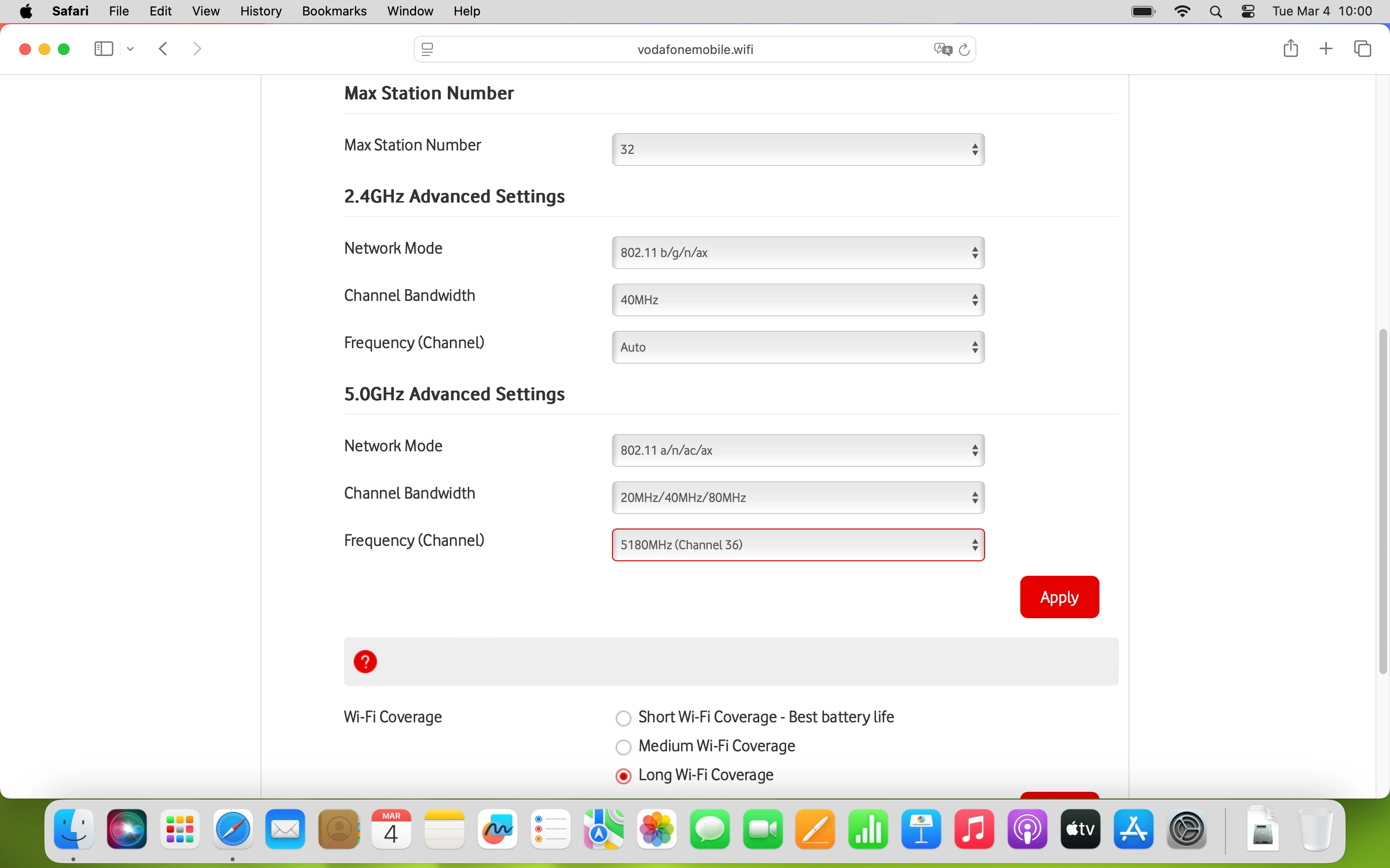Click Apply.