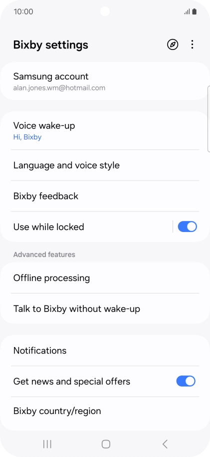 Press the explore icon to access the main menu.