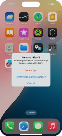 Press Delete App.