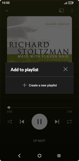 Press Create a new playlist. Press Create a new playlist.