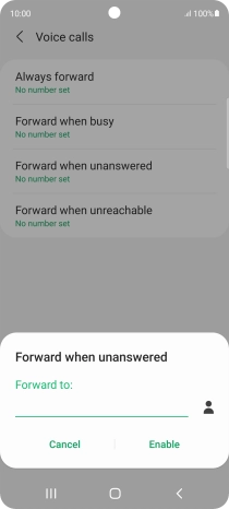 Key in +447836121121 and press Enable.