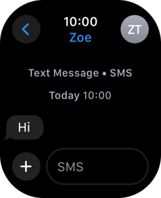 Press SMS. Press SMS.