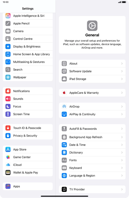 Press Screen Time and optionally select the required member of your family group.