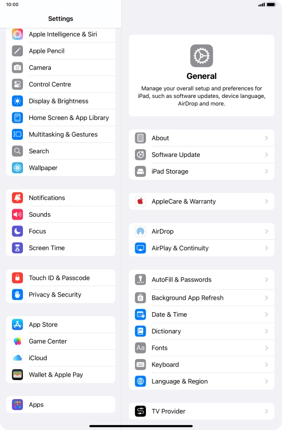 Press Screen Time and optionally select the required member of your family group.
