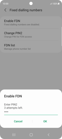 Key in your PIN2 and press OK. The default PIN2 is 1111. Key in your PIN2 and press OK. The default PIN2 is 1111.