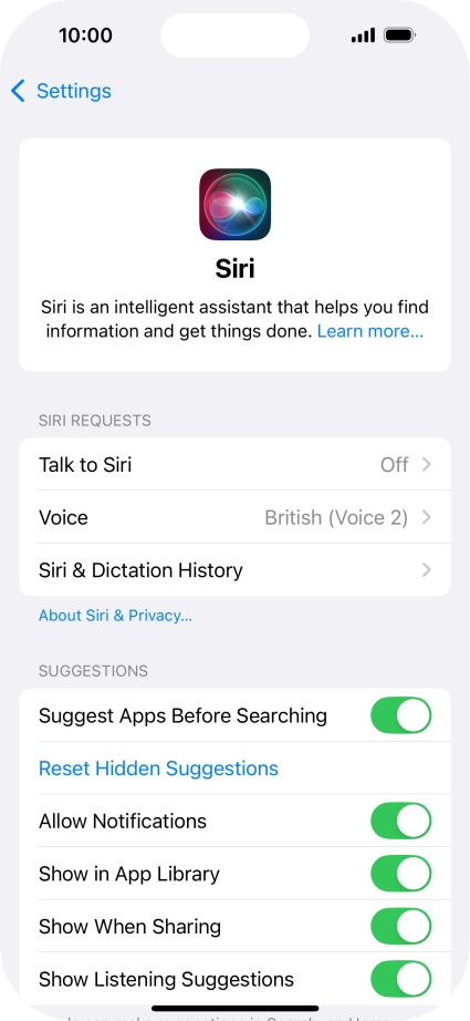 Press Talk to Siri.